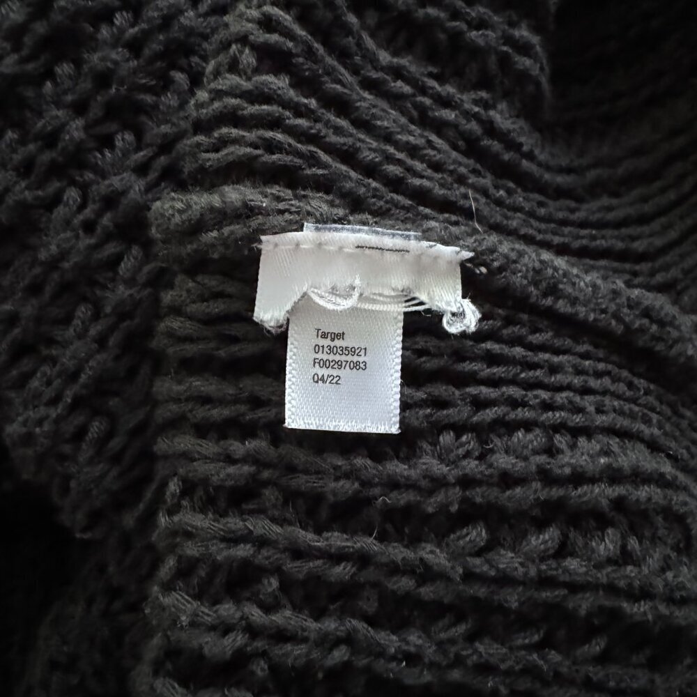 Universal Thread | EUC Openwork Crochet Sleeveless Sweater Tank Top Black Medium - Picture 12 of 12